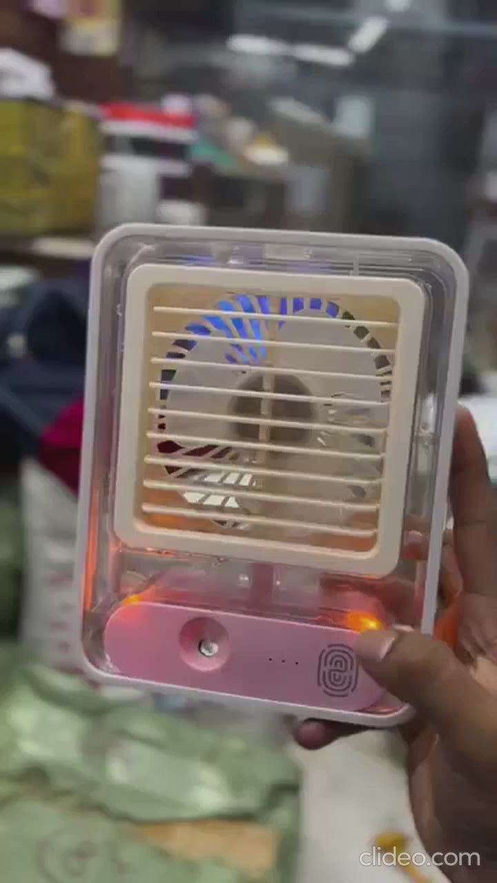 Rechargeable Battery Operated Mini USB Fan With Mist Water Spray