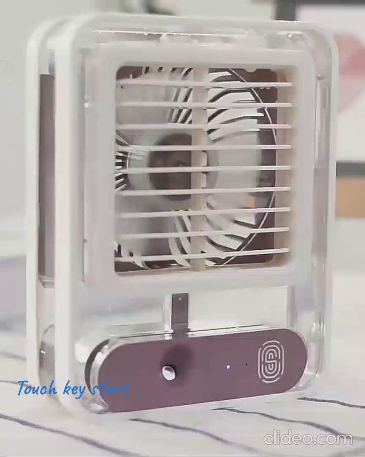 Rechargeable Battery Operated Mini USB Fan With Mist Water Spray